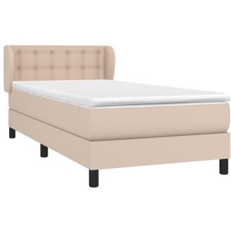 vidaXL Vidaxl - Giroletto a Molle con Materasso Cappuccino 90x190 cm Similpelle