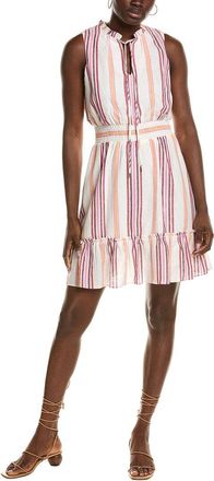 Vince Camuto Stripe Linen-Blend Mini Dress