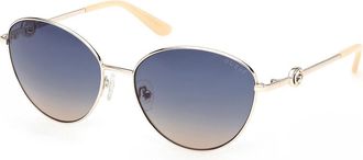 Guess GU00284 32W Womens Sunglasses Gold Size 58