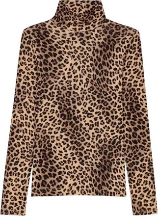 Maje leopard-print T-shirt - Brown