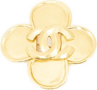 Chanel CC Clover Brooch Broche