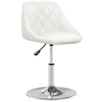vidaXL Taburete De Cocina De Cuero Sint&eacute;tico Blanco Vidaxl