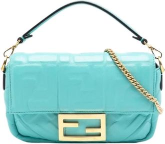 Fendi Pre-owned Shoulder Bags, female, Blue, Size: ONE SIZE Pre-owned Shoulder Bag