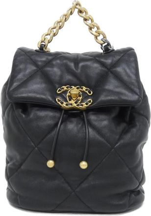 Chanel Black Leather Backpack (Pre-Owned)
