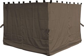Quick-Star Quick-star - 4 Seitenteile F&uuml;r Pavillon Nizza 3x4m Seitenwand Taupe / Beigegrau Ral 7006