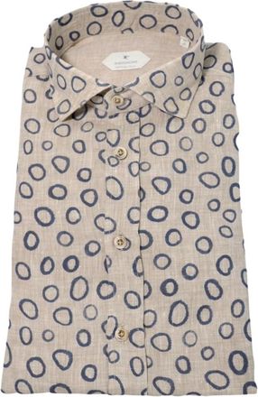Bastoncino Puro Lino Slim Fit Overhemd - Heren - Casual Overhemden - Beige - 4XL - Linnen - Overhemden