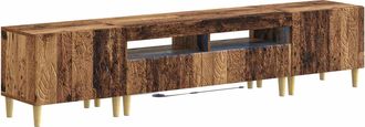 vidaXL Cabinet De Tv Led De 5 Piezas Madera Envejecida Vidaxl