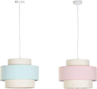 DKD Home Decor Dkd Home Decor - Lampadario 40 x 40 x 30 cm Verde Rosa chiaro 50 w (2 Unità)