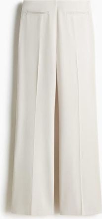 H&M Bootcut Twill Trousers in Light Beige at Nordstrom, Size 14