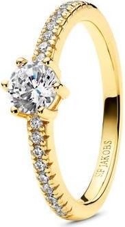 Sif Jakobs Jewellery Ring Ellera Uno Grande in 18K Gold Plate at Nordstrom, Size 7.5