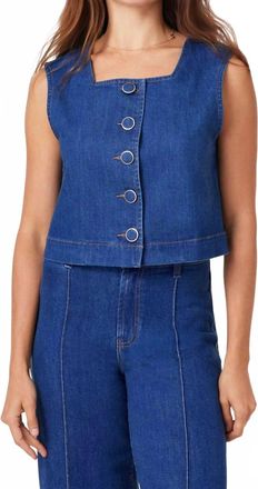 Habitual Denim Vest In Cornflower Blue