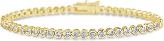 Sterling Forever Bezel CZ Tennis Bracelet