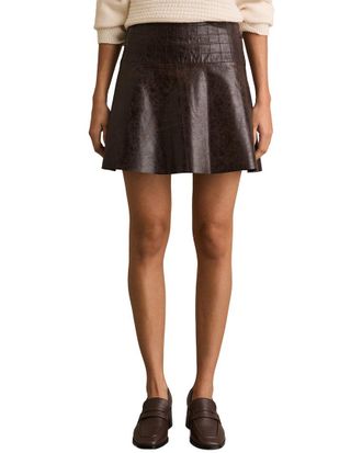 Reiss Charlie Leather Midi Skirt