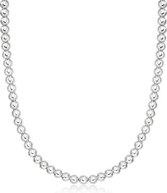 Ross-Simons Italian 6mm Sterling Silver Bead Necklace