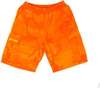 Iuter Camo Cargo Shorts Oranje Lichtgewicht - Heren - Korte Broeken - Oranje - M - Katoen - Korte Broeken