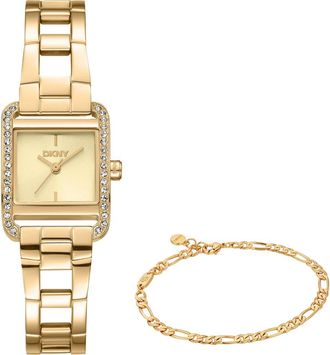 DKNY L 143 Bracelet Watch & Bracelet Set in Champagne at Nordstrom