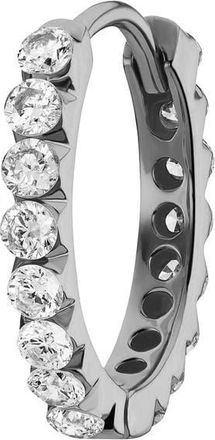 Maria Tash Invisible Set Diamond Single Clicker in 18K White Gold/Diamond at Nordstrom, Size 9.5 Mm