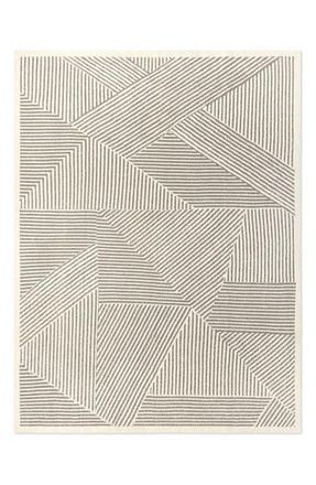 Barefoot Dreams Linea Mixed Stripe CozyChic Throw Blanket in Cream-Pewter at Nordstrom