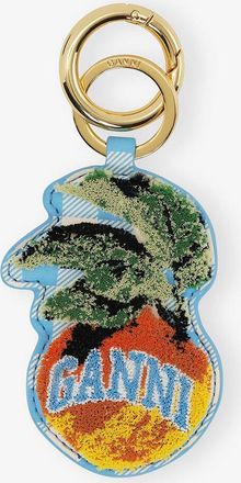 Ganni Blue Apple Keyring