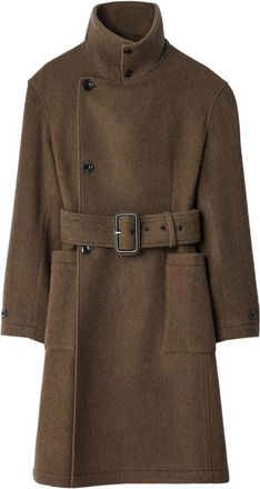 Christophe Lemaire Fitted Wrap Coat In Felted Wool And Alpaca Blend