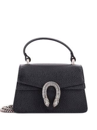 Gucci Dionysus Top Handle Bag Leather with Crystals Mini satchel - Zwart