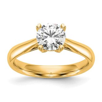 Diamond2Deal 14k Yellow Gold Lab Grown Diamond Engagement Ring 1/4Ct Clarity- VS Color- D-E