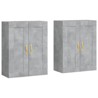 Berkfield Home Wall Mounted Cabinets 2 pcs Concrete Grey Engineered Wood