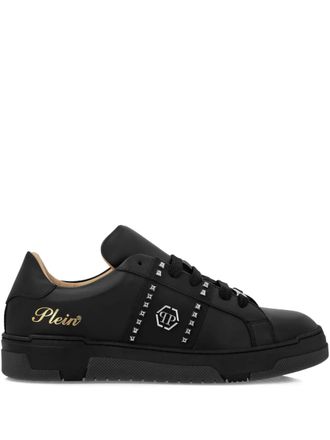 Philipp Plein leather sneakers - Black