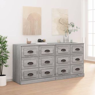 Berkfield Home Sideboards 2 pcs Grey Sonoma Engineered Wood