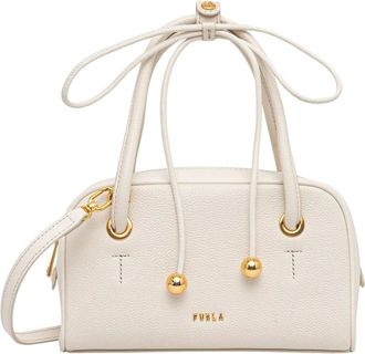 Furla Tassen, Dames, Beige, ONE Size, Leer, Poppy Mini Crossbody