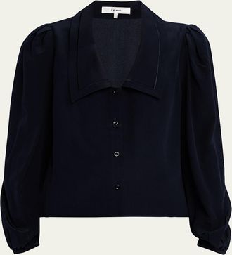 Frame Denim The Long-Sleeve Sailor Blouse