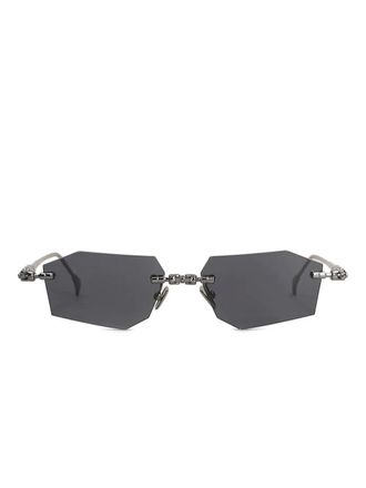 Kuboraum geometric-framed sunglasses - Grey