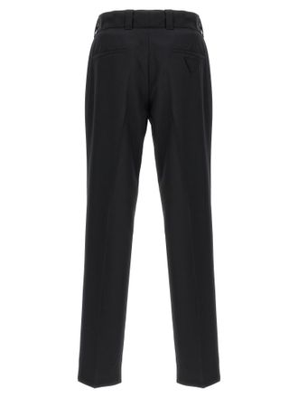 Prada Mens Black Virgin Wool Casual Pants