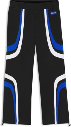 HUGO BOSS Stretch-cotton tracksuit bottoms with colourful panelling