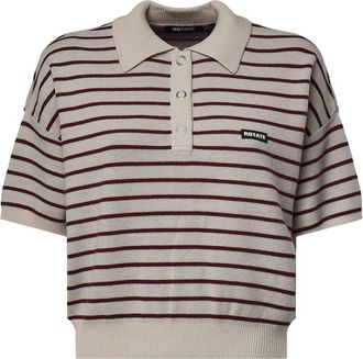 Rotate Slinky Knit Polo - Dames - Polos - Veelkleurig - S - Tops