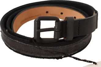 Ermanno Scervino Black Leather Logo Buckle Waist Women Womens Belt