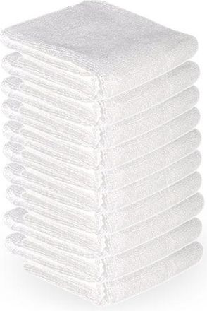 OEM Toalla De Microfibra De 73 X 40 Cm, 10 Unidades, Color Blanco