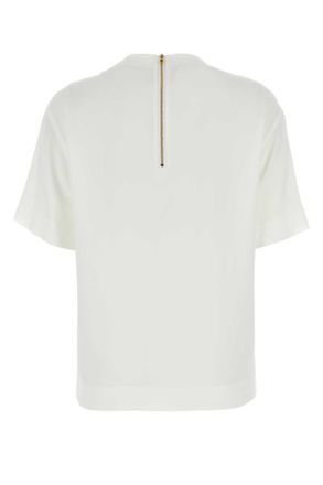 Moschino Womens White Crepe T-Shirt Fantasiabianco Exterior: Acetate Viscose T-shirts And Polos
