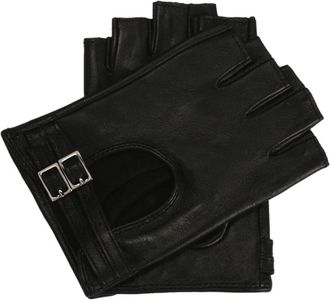 Kazar Vingerloze leren kusshandschoenen - Dames - Handschoenen - Zwart - M - Leer - Accessoires