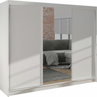 Mirjan24 Mobilier1 - Armario Closico 158, Blanco, 215x200x58cm, Puertas De Armario: Correderas, N&uacute;mero De Estantes: 0