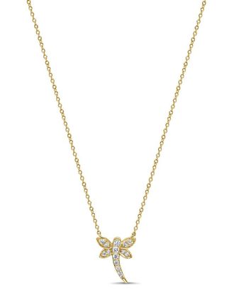 Sabrina Designs 14K 0.13 Ct. Tw. Diamond Dragonfly Necklace