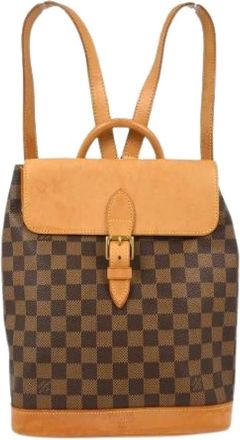 Louis Vuitton Pre-owned Backpacks, female, Brown, Size: ONE SIZE Pre-owned Canvas Backpack