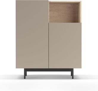 HERDASA Mueble Aparador En Melamina, Colecci&oacute;n Printed (602-1), Con 2 Puertas, En Roble Y Arena
