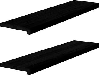 vidaXL Vidaxl - Window Sills 2 pcs Dark Brown 100x30x2 cm Solid Wood Oak