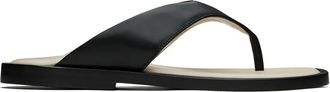 Rhude T-strap leather sandals - Black