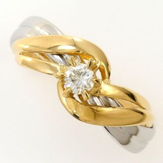 C&A Platinum Yellow Gold Yellow Gold (18K) Platinum 900 Band Ring (Pre-Owned)