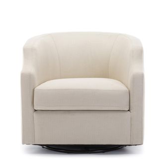 Comfort Pointe Infinity Linen Swivel Glider Barrel Chair