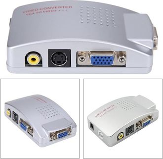 Trade Shop Trade Shop - Convertitore Adattatore Video Da Vga Femmina A Rca S-video Vga Femmina Qy-v01