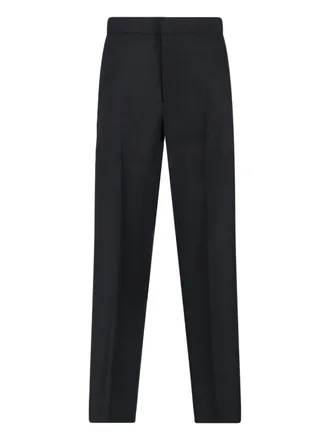 Maison Margiela Black Mid-Rise Virgin Wool Tailored Trousers
