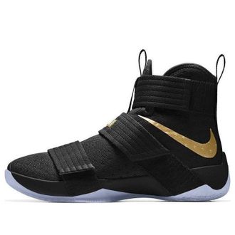 Nike LeBron Zoom Soldier 10 Black Gold Black Gold yellow gold 885682-991